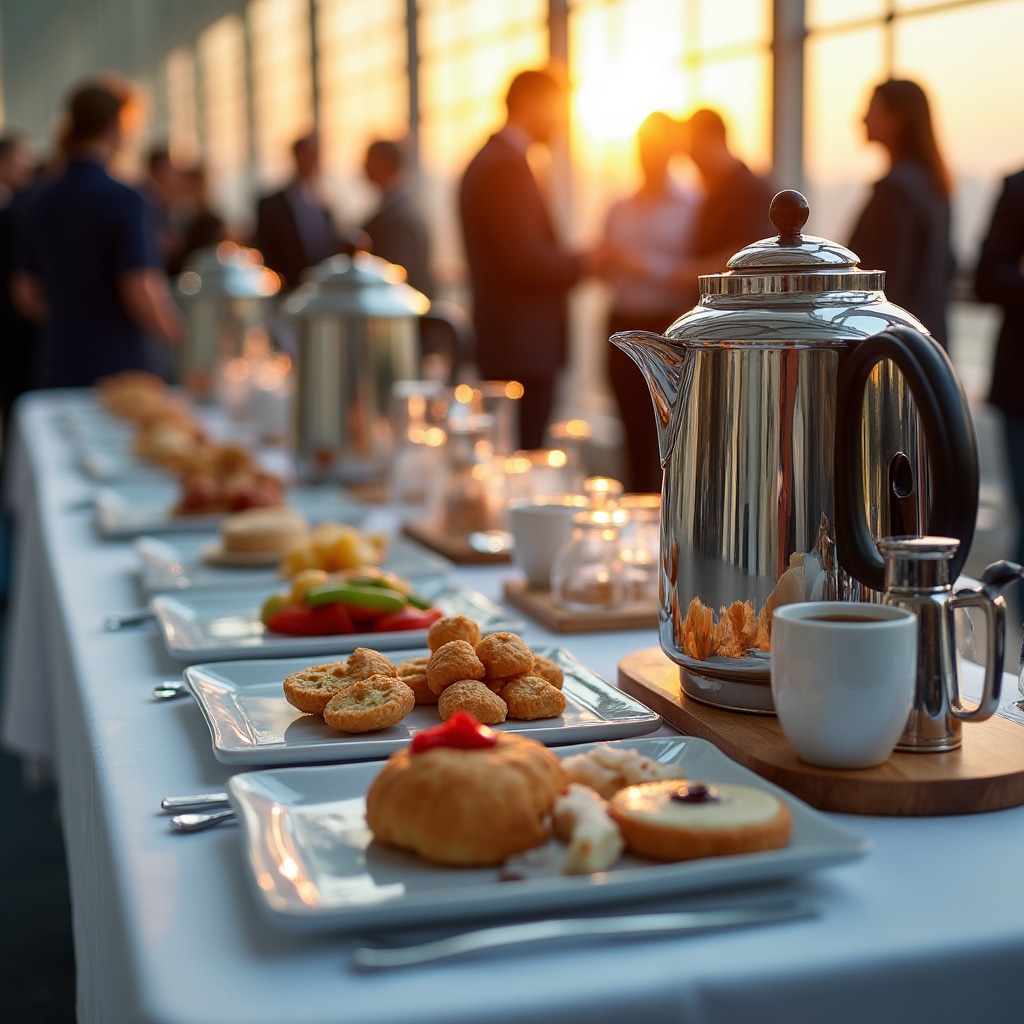 Pripravený catering na firemnom seminári