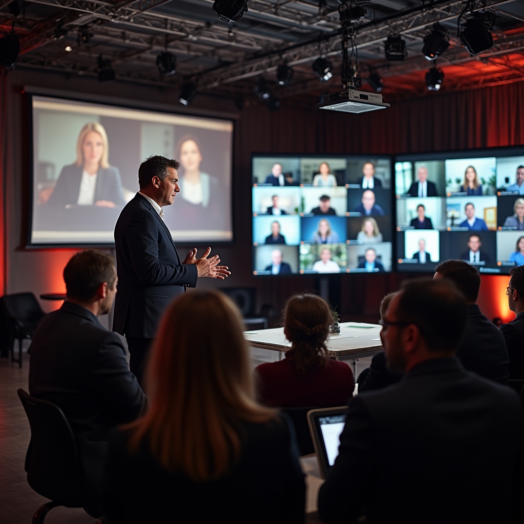 Hybridná konferencia s online a fyzickými účastníkmi