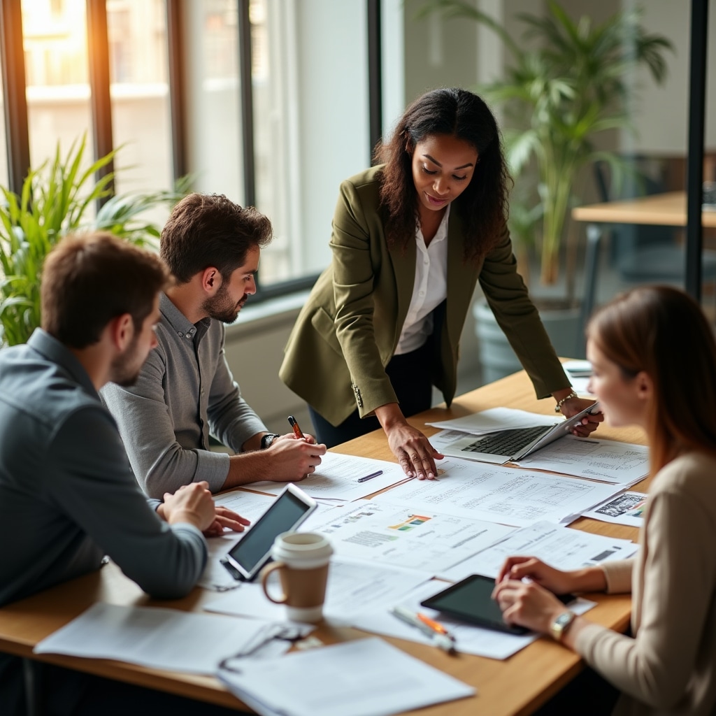 Tím plánuje organizáciu firemnej konferencie